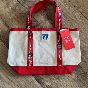 Old Navy x Disney Mickey Canvas Mini Tote - Cream & Red